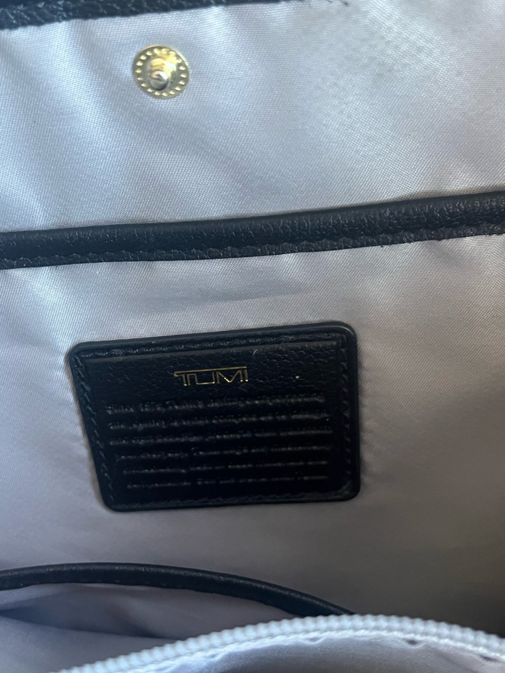 TUMI Black Leather Laptop Briefcase with Gold-Tone Hardware - Picture 5 of 8